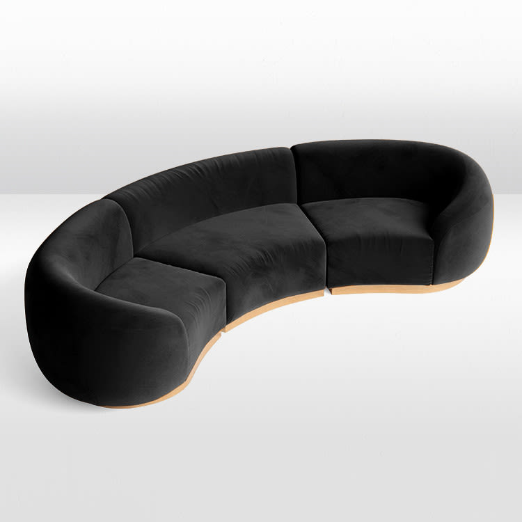 Cascade Arc Sofa - Black view 2