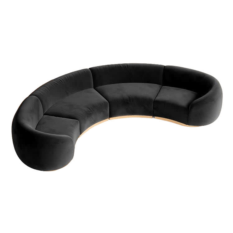 Cascade Crescent Sofa - Black