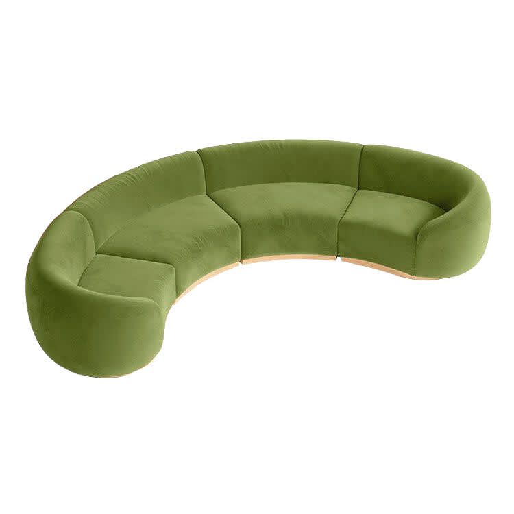 Cascade Crescent Sofa - Moss