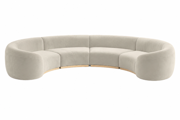 Cascade Crescent Sofa - Ivory view 3