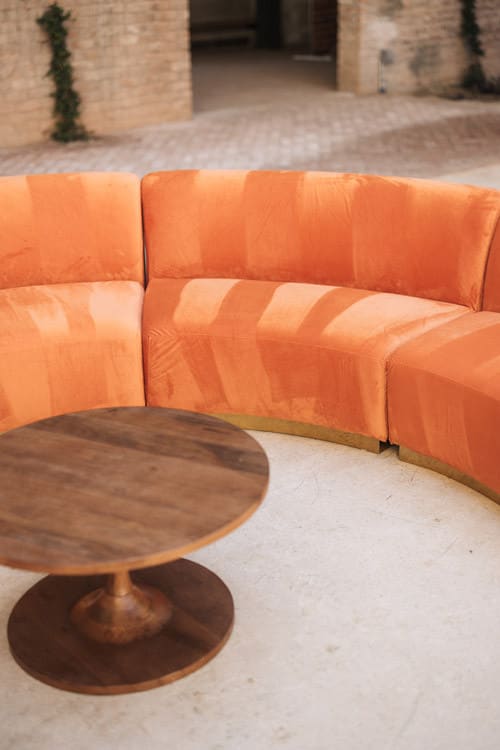 Cascade Crescent Sofa - Rust view 4