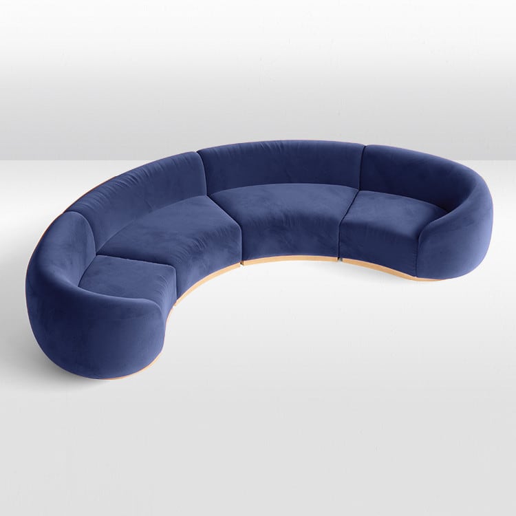 Cascade Crescent Sofa - Sapphire view 5
