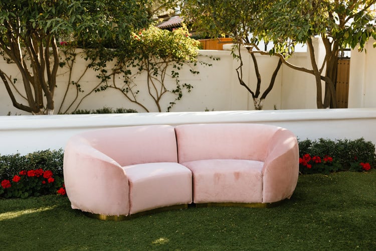 Cascade Loveseat - Blush view 3
