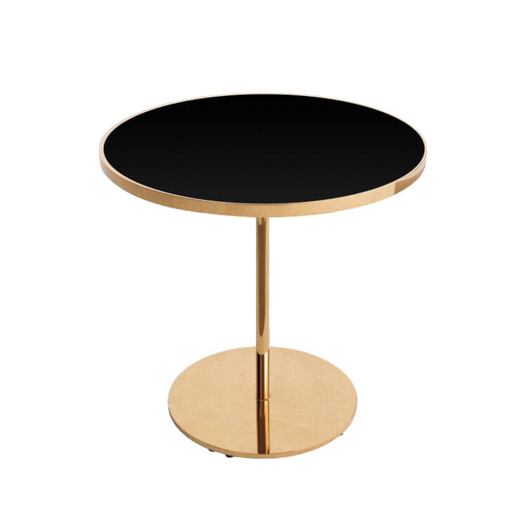 Virtu Gold Cocktail Table / Black Matte Top