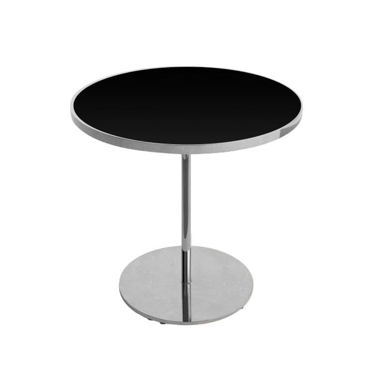 Virtu Silver Cocktail Table / Black Matte Top