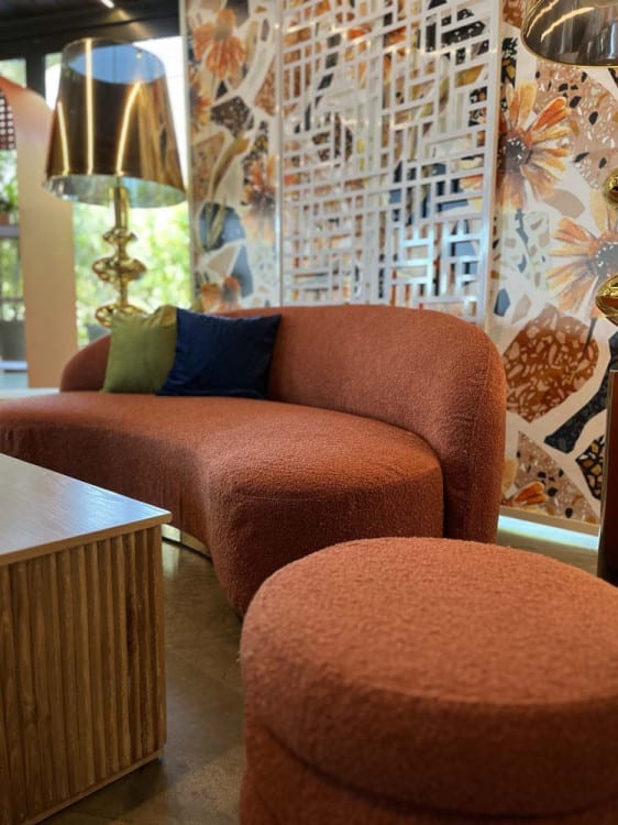 Coco Boucle Sofa - Rust view 4
