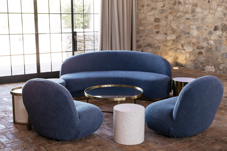 Coco Boucle Sofa - Sapphire view 6