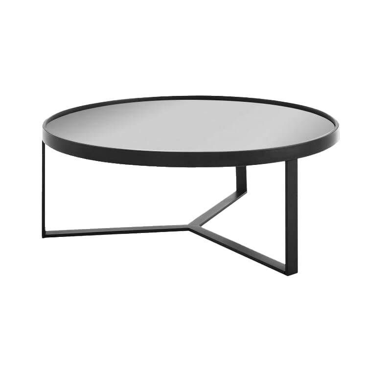 Baylor Coffee Table Black / Silver Mirror Top