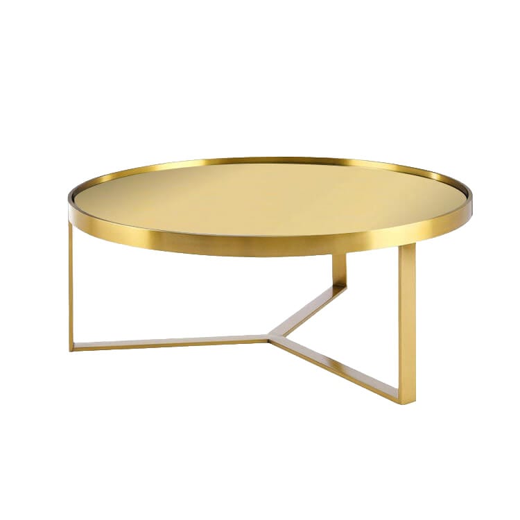 Baylor Coffee Table Gold / Gold Mirror Top