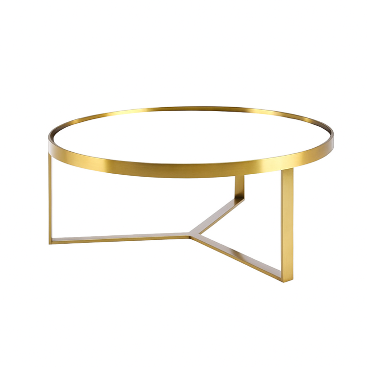 Baylor Coffee Table Gold / White Top