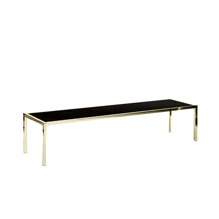 Bentley Coffee Table - Gold Frame / Black Matte Top