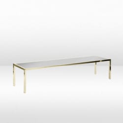 Bentley Coffee Table - Gold Frame / Silver Mirror Top view 2