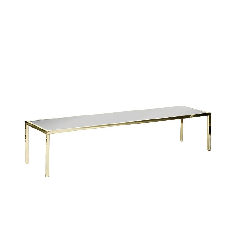 Bentley Coffee Table - Gold Frame / Silver Mirror Top
