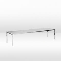 Bentley Coffee Table - Silver Frame / Silver Mirror Top view 2