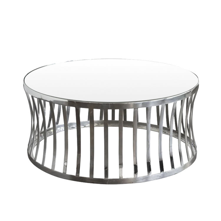 Capri Silver Coffee Table / White Top