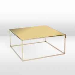 Carlton Gold Coffee Table / Gold Mirror Top view 2