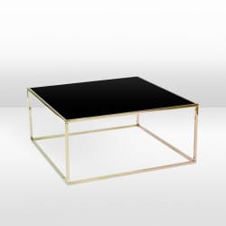 Carlton Gold Coffee Table / Black Matte Top view 2