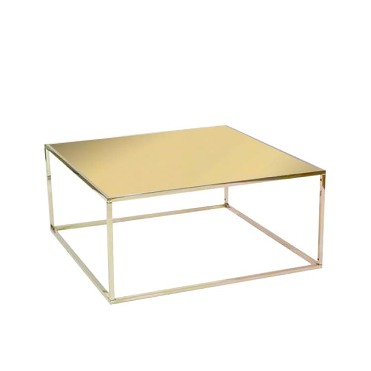 Carlton Gold Coffee Table / Gold Mirror Top