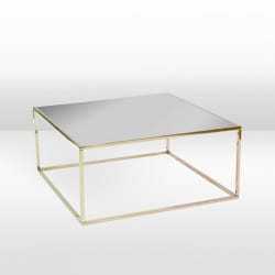 Carlton Gold Coffee Table / Silver Mirror Top view 2