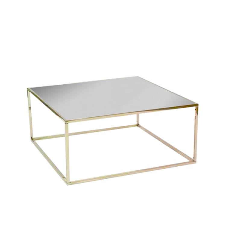 Carlton Gold Coffee Table / Silver Mirror Top