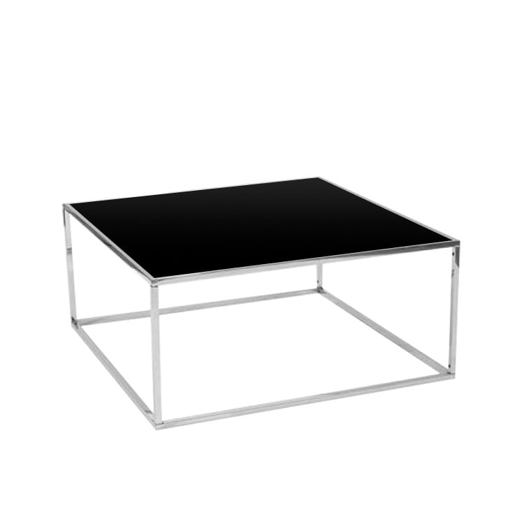 Carlton Silver Coffee Table / Black Matte Top