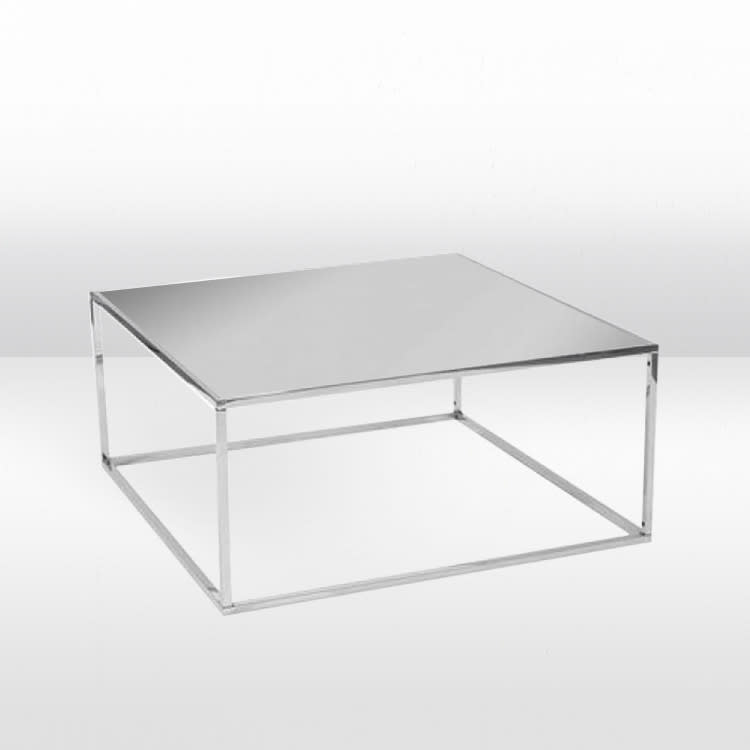 Carlton Silver Coffee Table / Silver Mirror Top view 2