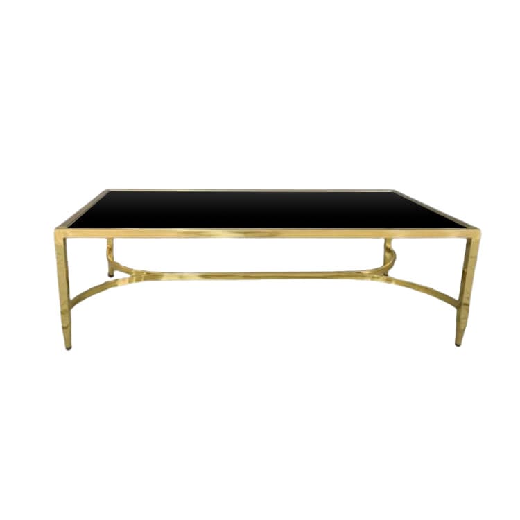 Diana Gold Coffee Table / Black Matte Top