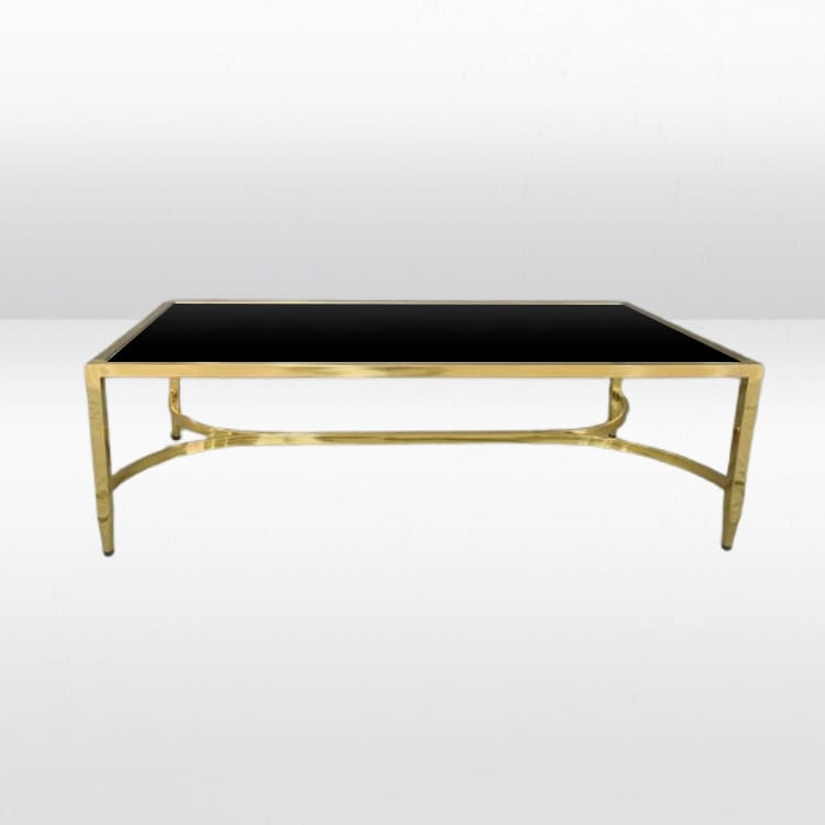 Diana Gold Coffee Table / Black Matte Top view 2