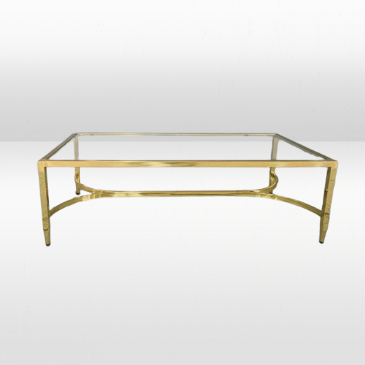 Diana Gold Coffee Table / Clear Top view 8