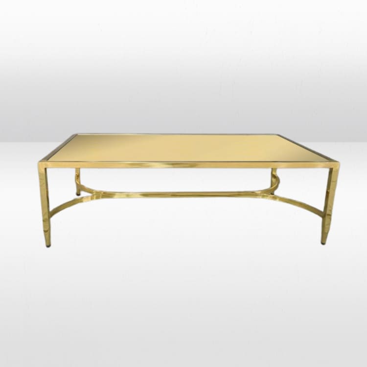 Diana Gold Coffee Table / Gold Mirror Top view 2