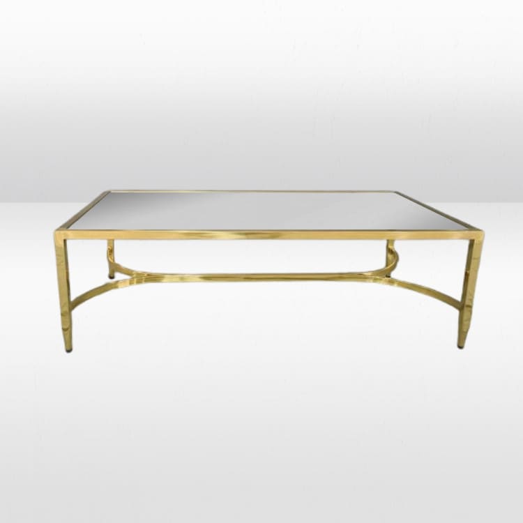 Diana Gold Coffee Table / Silver Mirror Top view 2