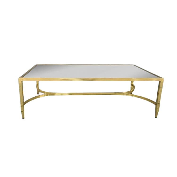 Diana Gold Coffee Table / Silver Mirror Top