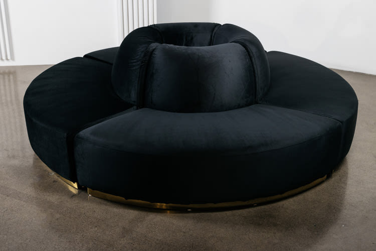 Colette Circle Sofa - Black view 3