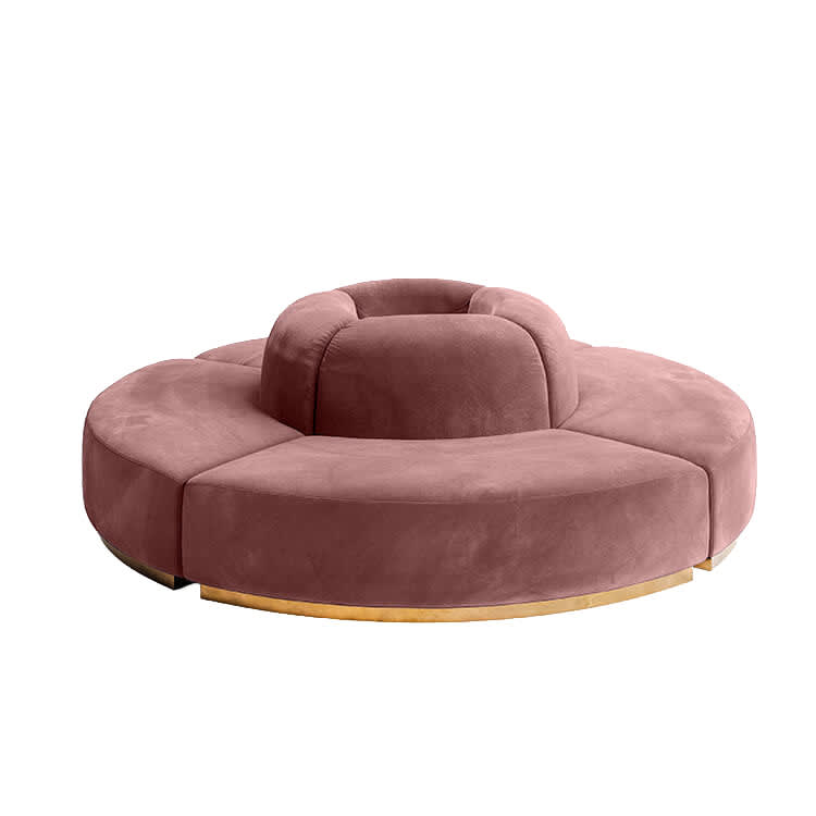 Colette Circle Sofa - Blush