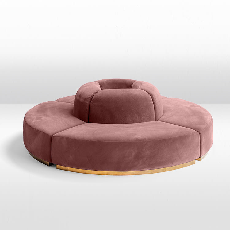 Colette Circle Sofa - Blush view 2