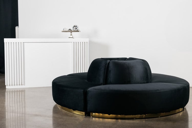 Colette Circle Sofa - Black view 4
