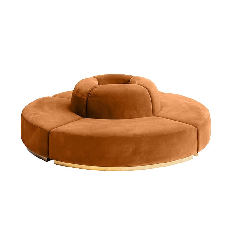 Colette Circle Sofa - Cinnamon