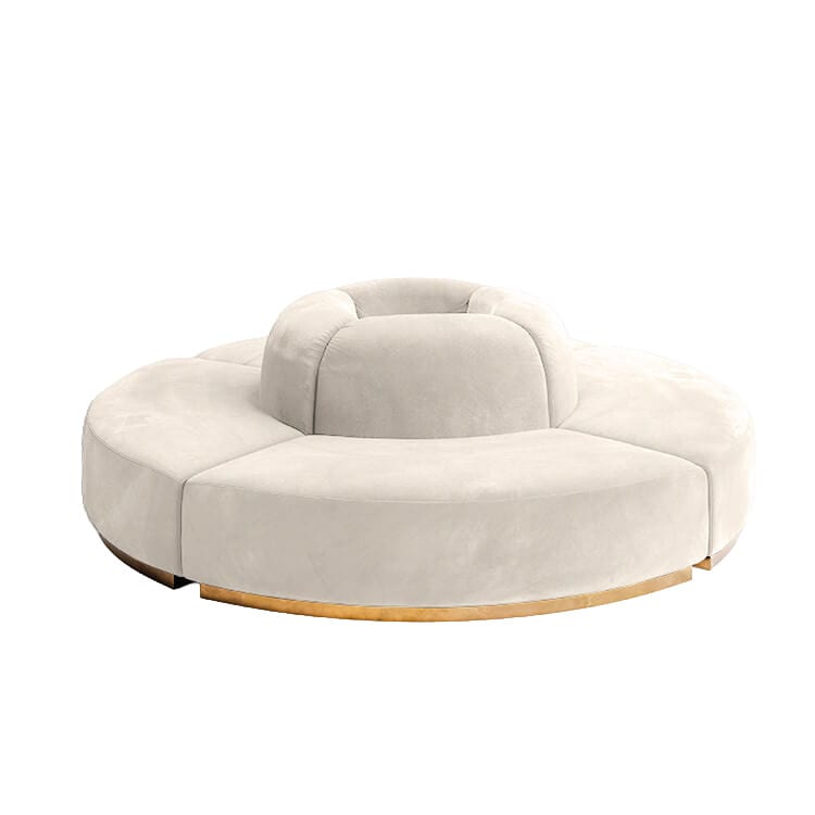 Colette Circle Sofa - Ivory