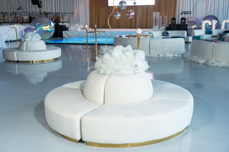 Colette Circle Sofa - Ivory view 2