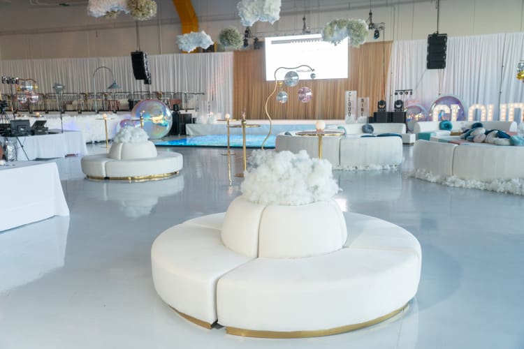 Colette Circle Sofa - Ivory view 3