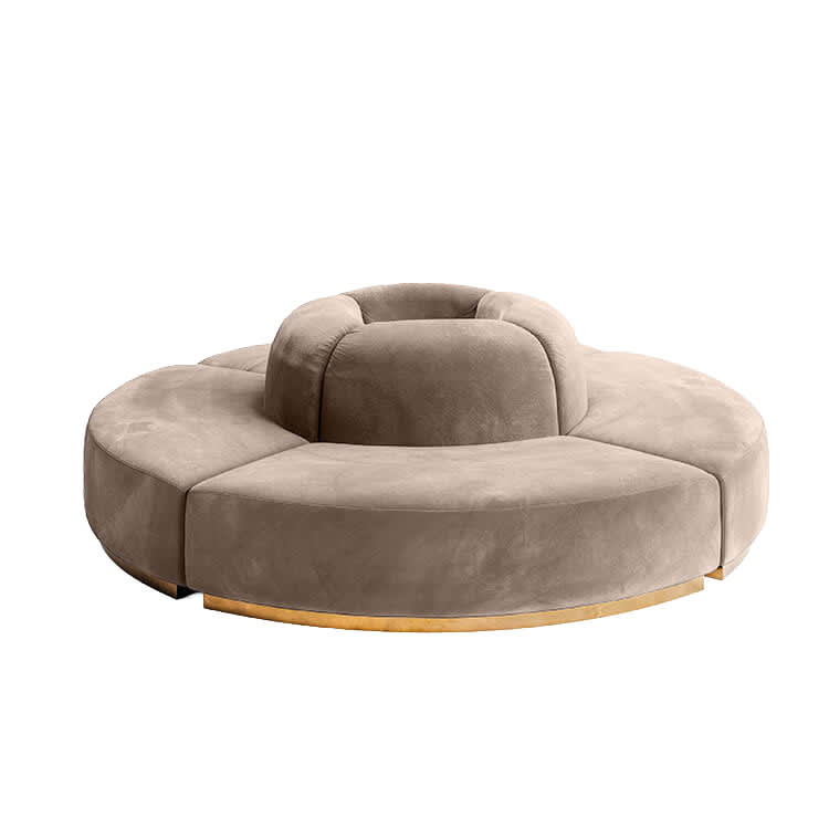 Colette Circle Sofa - Pewter