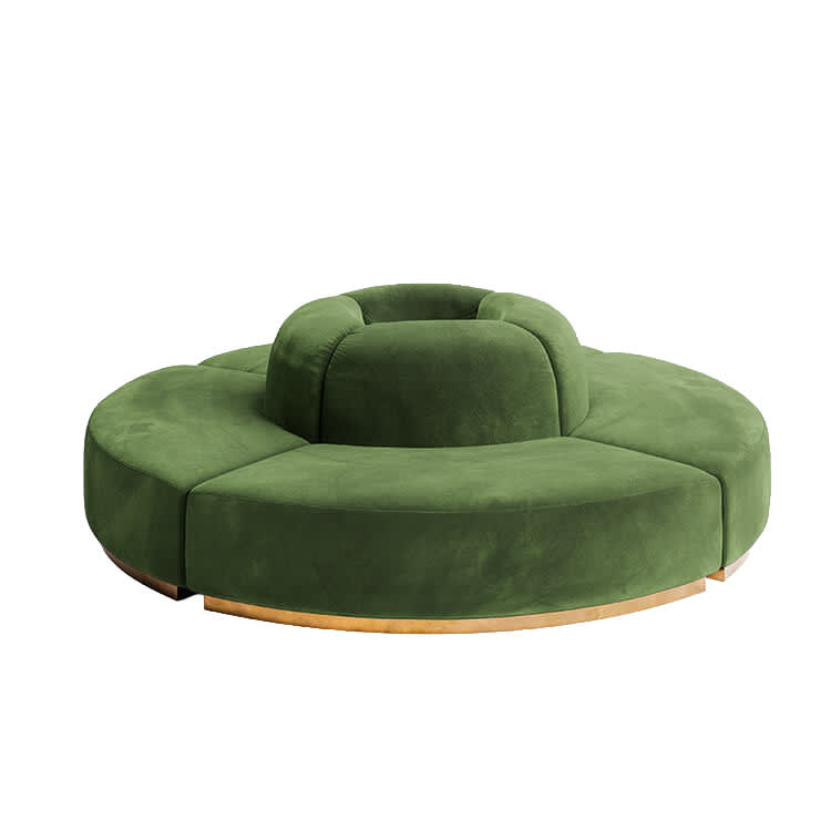 Colette Circle Sofa - Moss