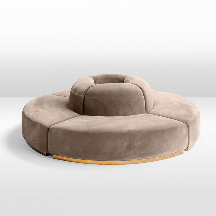 Colette Circle Sofa - Pewter view 2