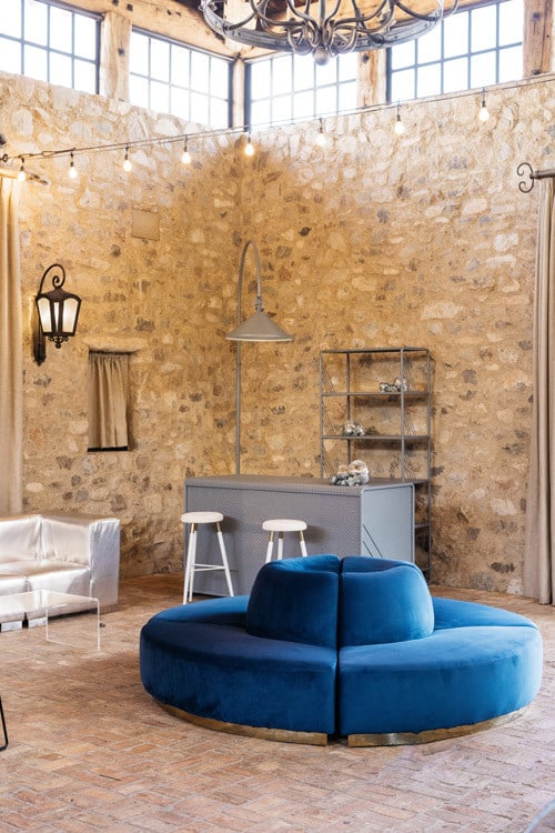 Colette Circle Sofa - Sapphire view 4