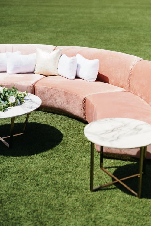 Colette Crescent Sofa - Blush view 3