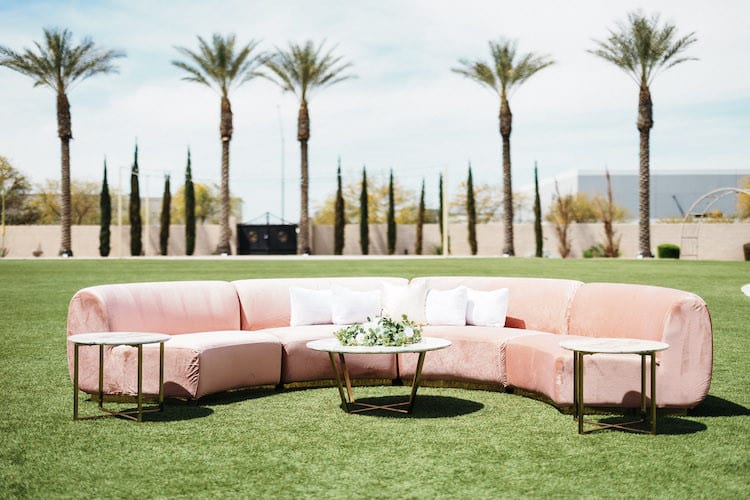 Colette Crescent Sofa - Blush view 4