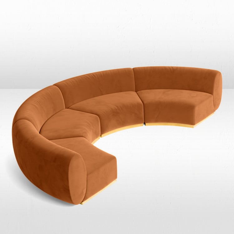 Colette Crescent Sofa - Cinnamon view 2