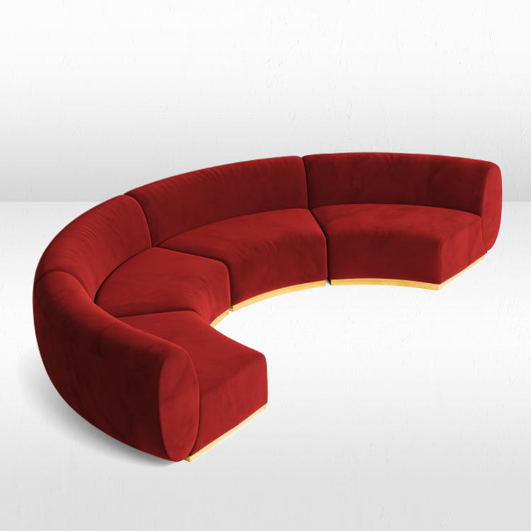 Colette Crescent Sofa - Crimson view 9