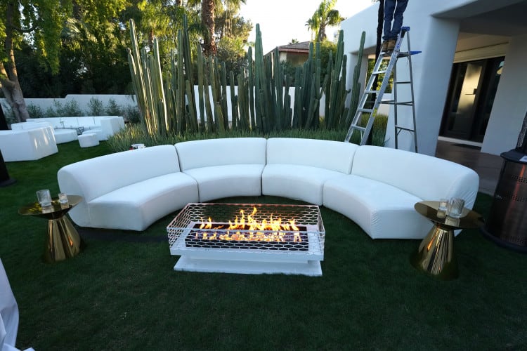 Colette Crescent Sofa - Ivory view 2