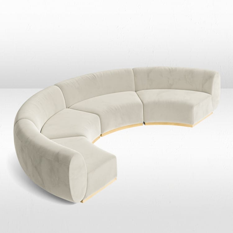 Colette Crescent Sofa - Ivory view 5
